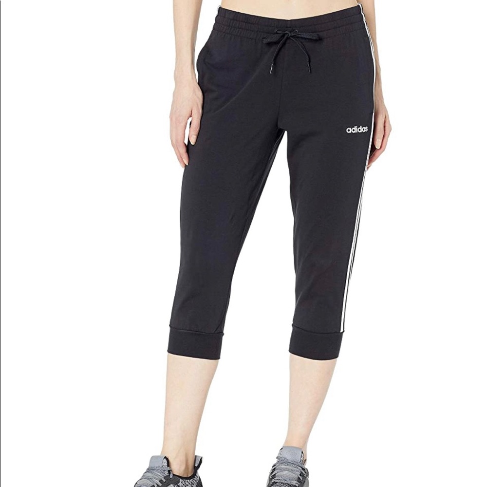 Adidas crop joggers grey/black
